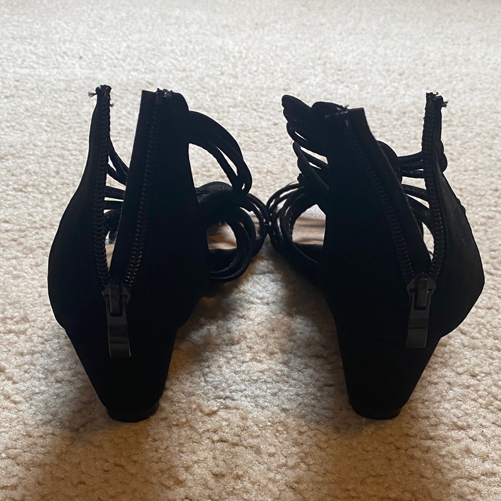 Black Strappy Sandals - Picture 4 of 7